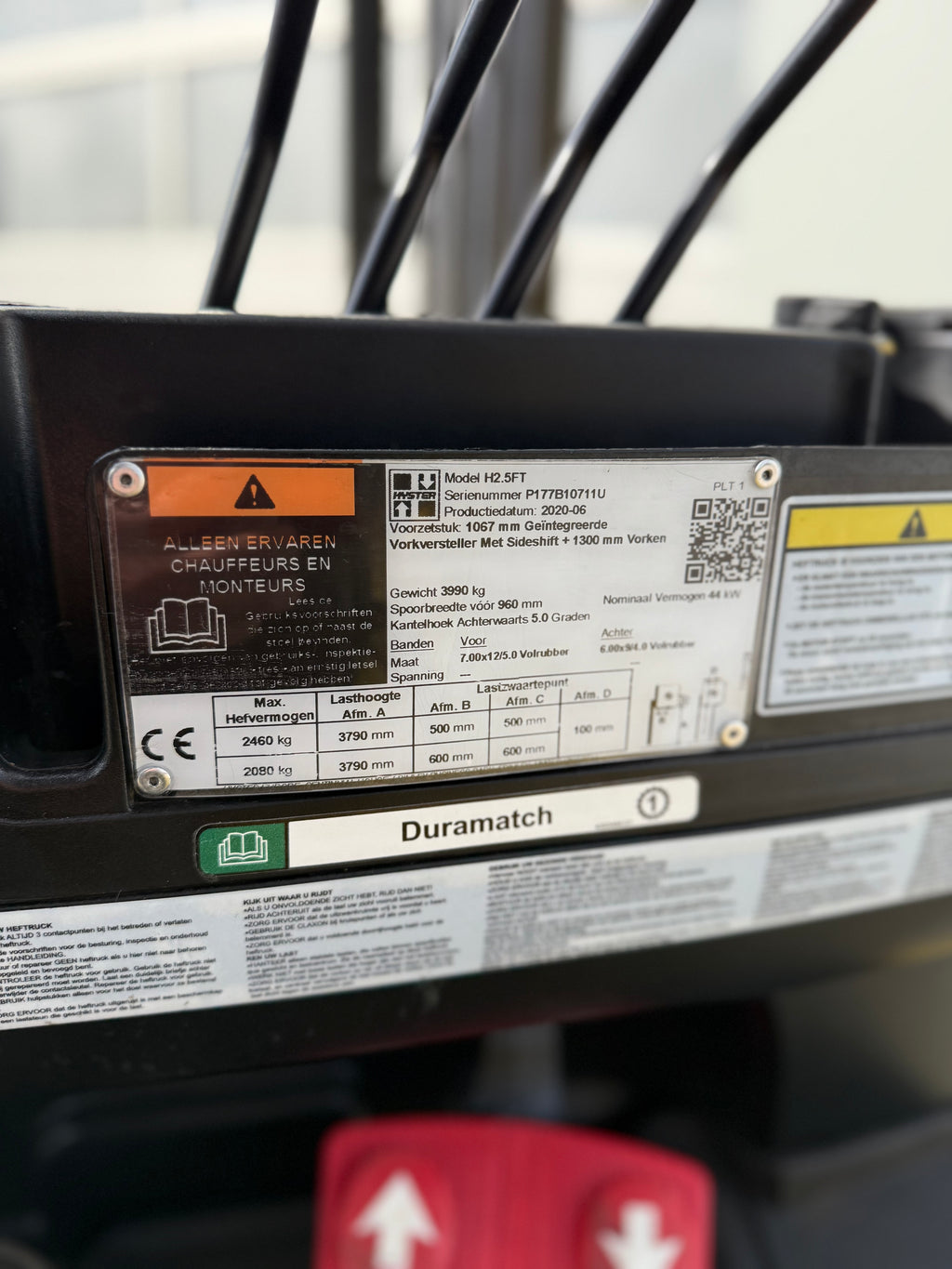 B00009 - HYSTER H2.5F 2500KG 3,80M 2500KG 5000UUR BJ. 2020 VORKVERSTELLER