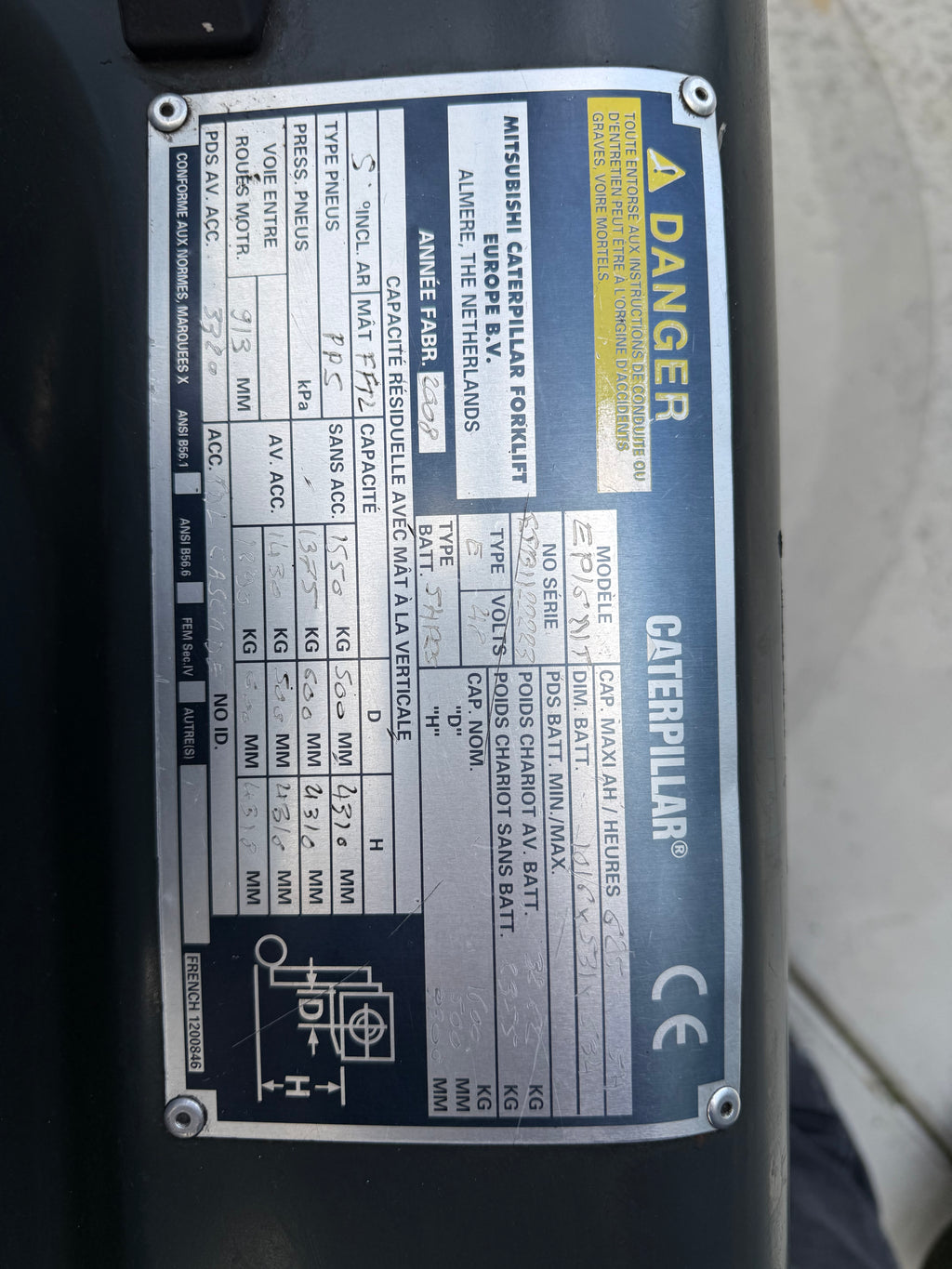 B00027 - CATERPILLAR EP15NT 1500KG TRIPLEX 4,30M 4900UUR NETTE TRUCK