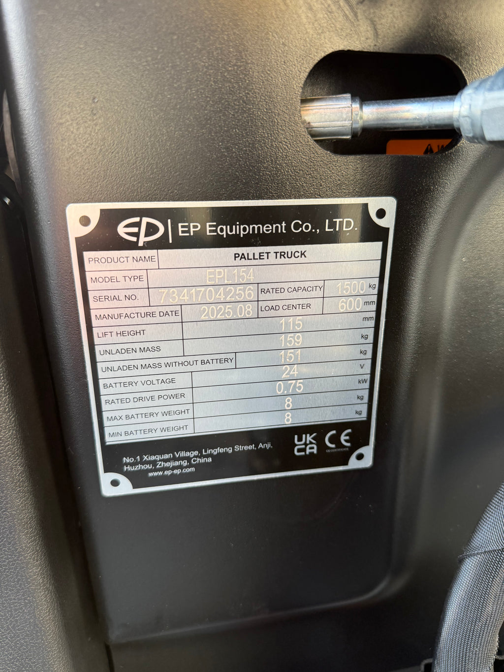 EP EPL154 Elektrische palletwagen 1500kg Compact met zwenkwielen - Nieuw