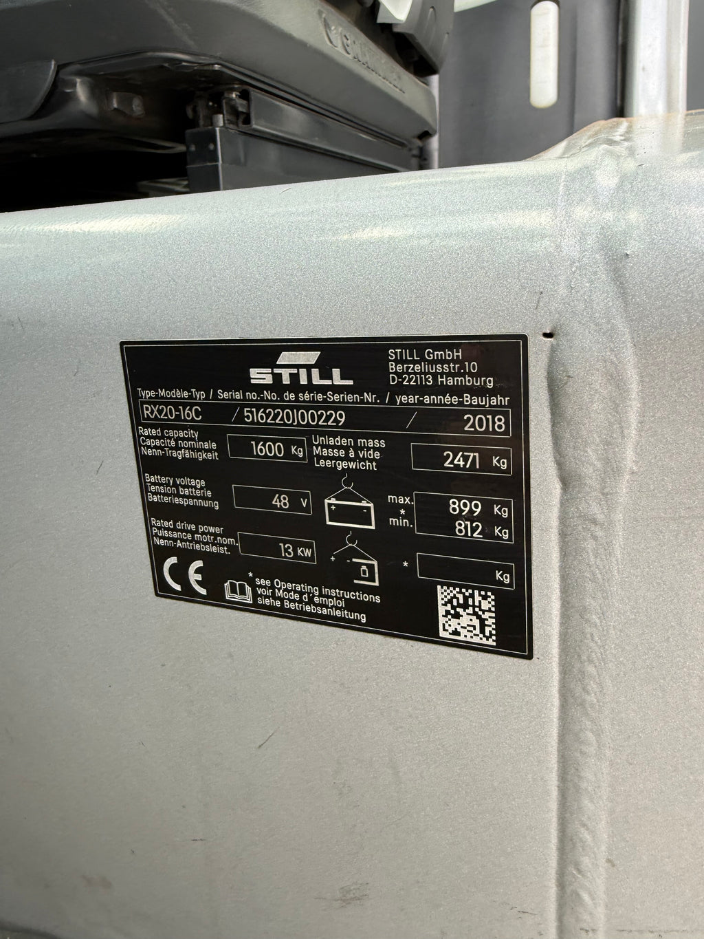 B00023 STILL RX20-16 1600KG TRIPLEX 4,80M + SHIFT 4300UUR BJ2018 + KABINE