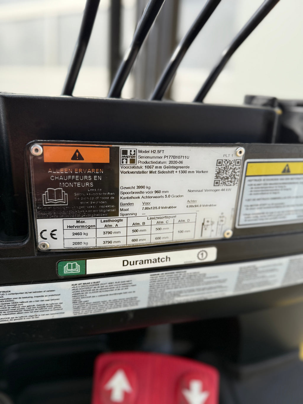 B00009 - HYSTER H2.5F 2500KG 3,80M 2500KG 5000UUR BJ. 2020 VORKVERSTELLER