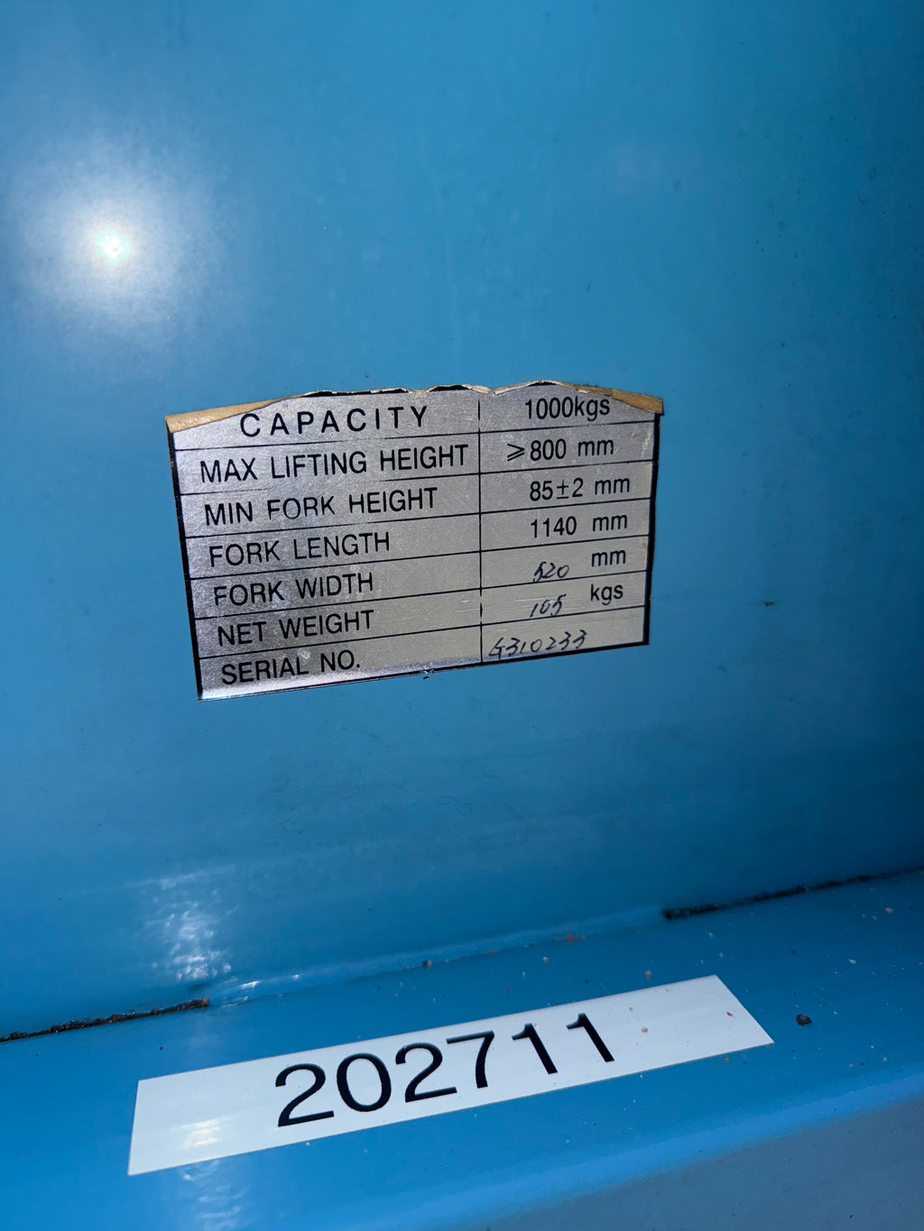 HERCULES HAND-SCHAAR PALLETWAGEN 80CM 1000KG