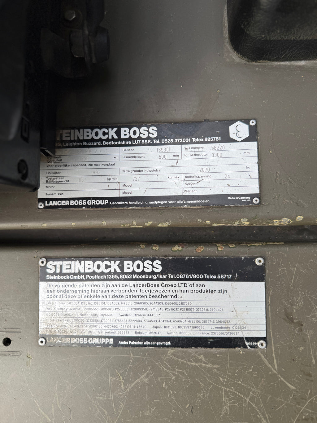 B00024 - STEINBOCK LE13 1300KG DUPLEX 3,50M 2700UUR HEFTRUCK